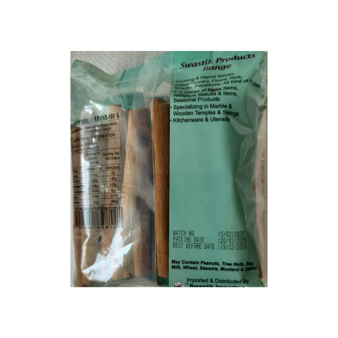 CINNAMON QUILLS (ROUND) – 100G – 01