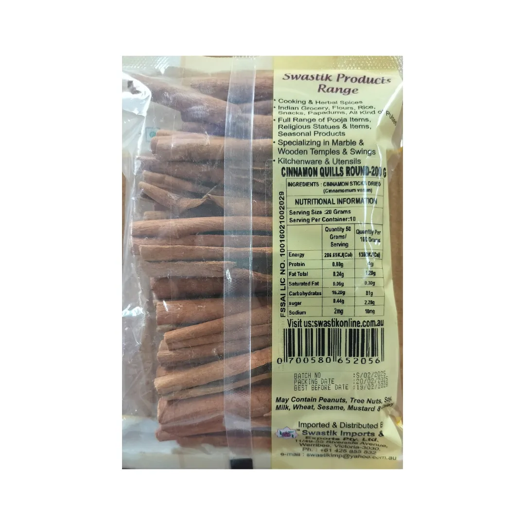 CINNAMON QUILLS ROUND – 200G
