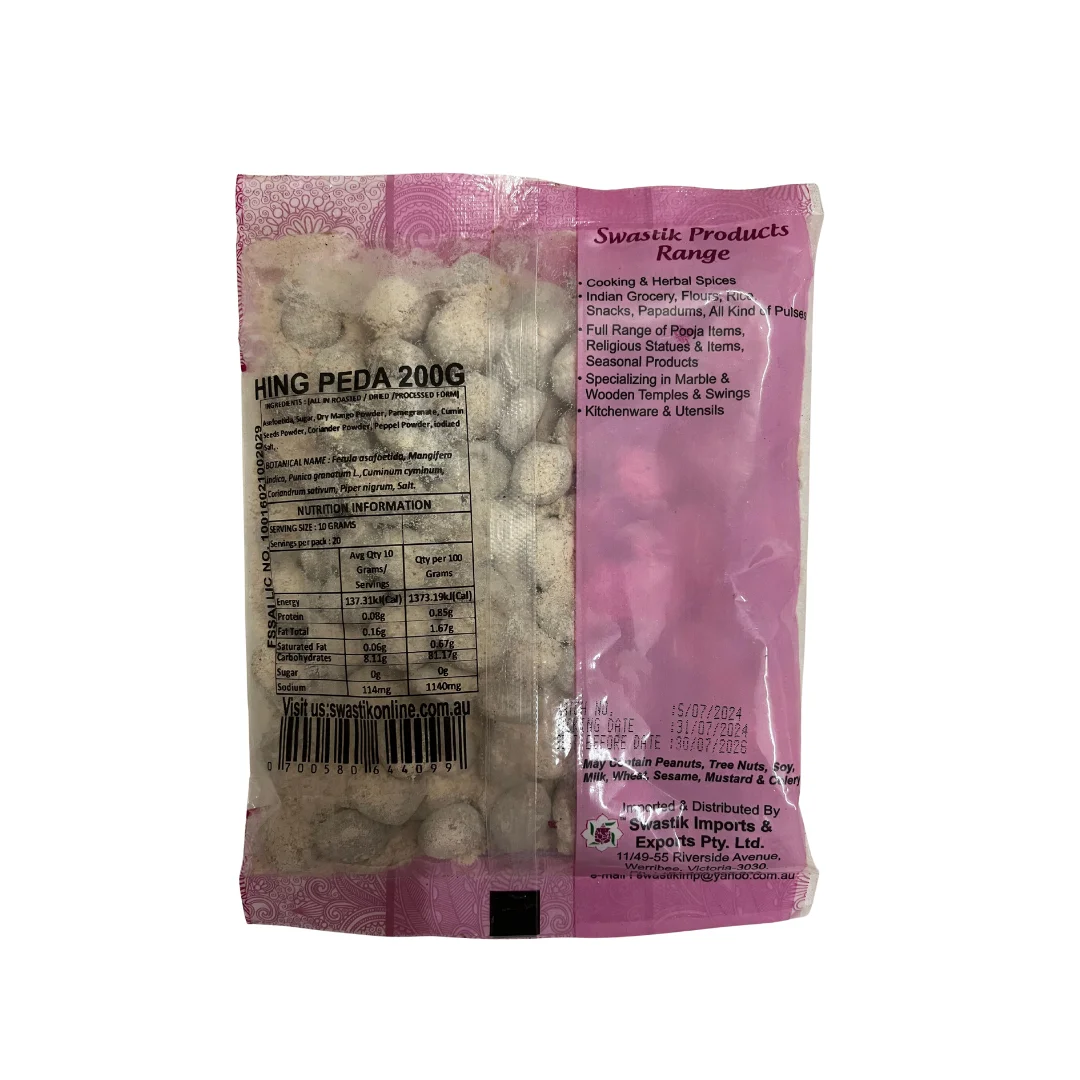SWASTIK MUKHVAS HING PEDA(MOUTH-FRESHENAR) 200GM-01