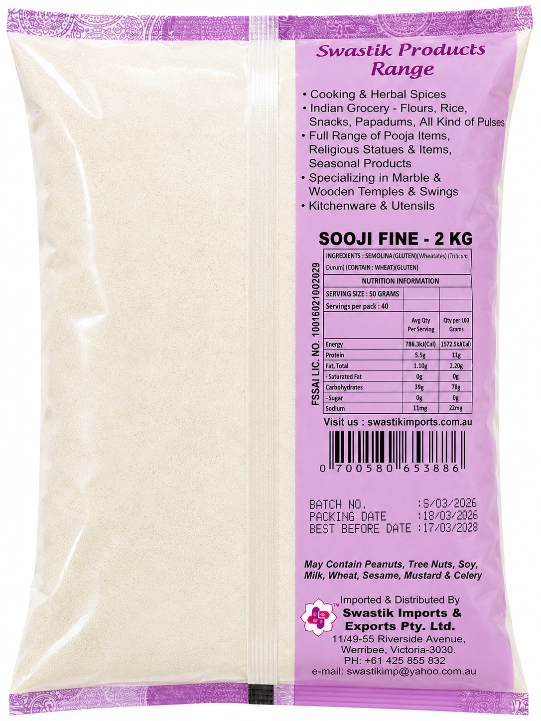 Semolina Fine 2Kg_B