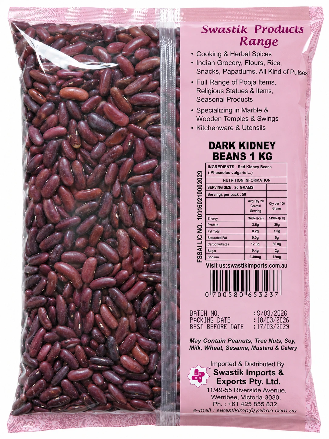 Dark Kidney Beans 1Kg_B