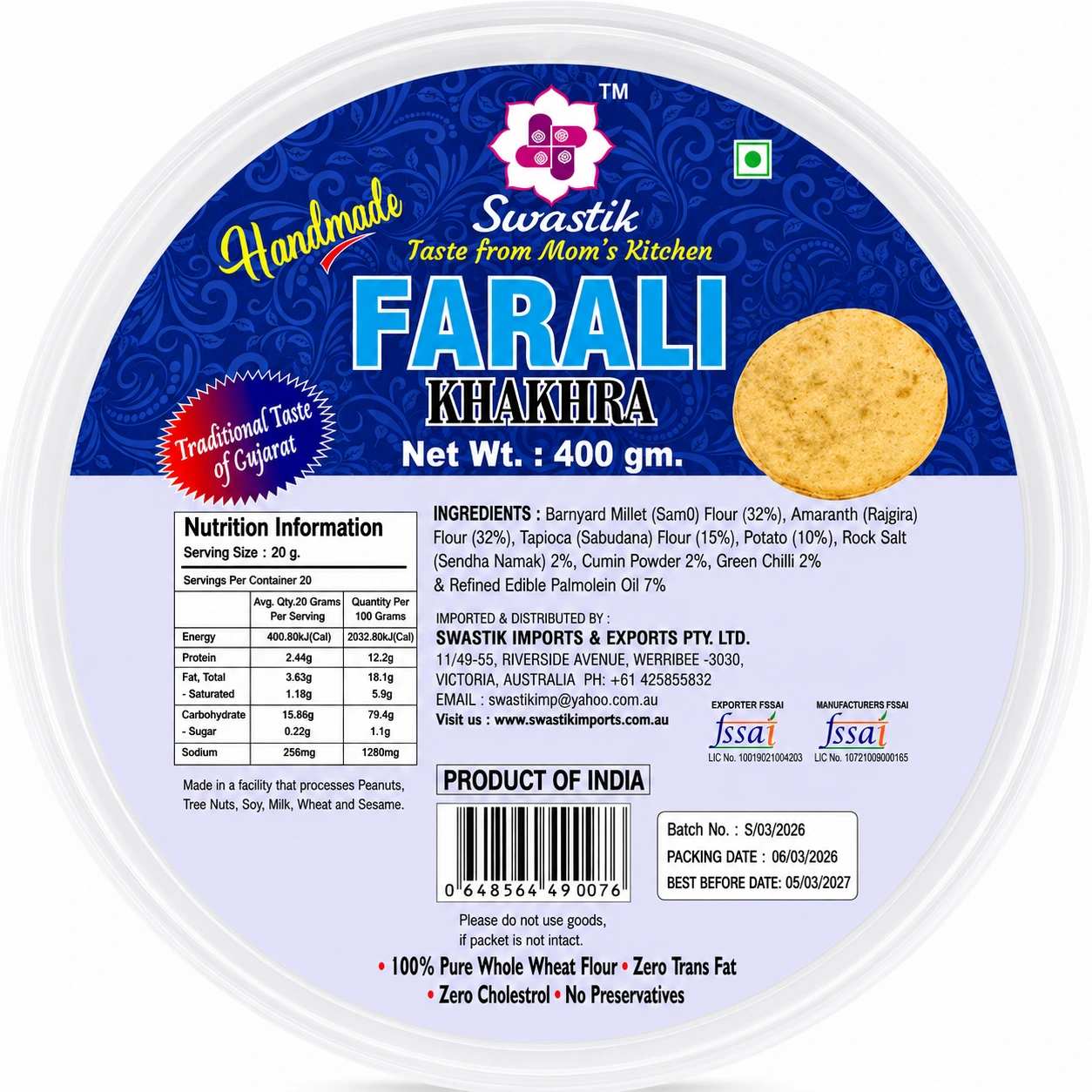 Farali Khakhra