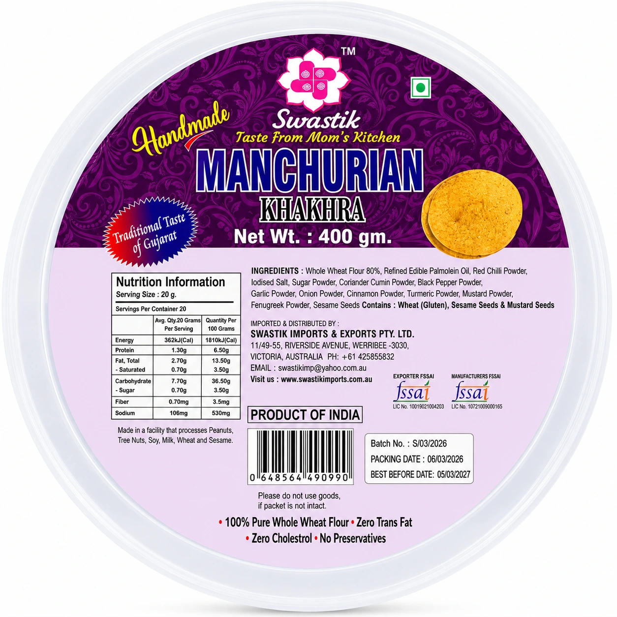Manchurian Khakhra